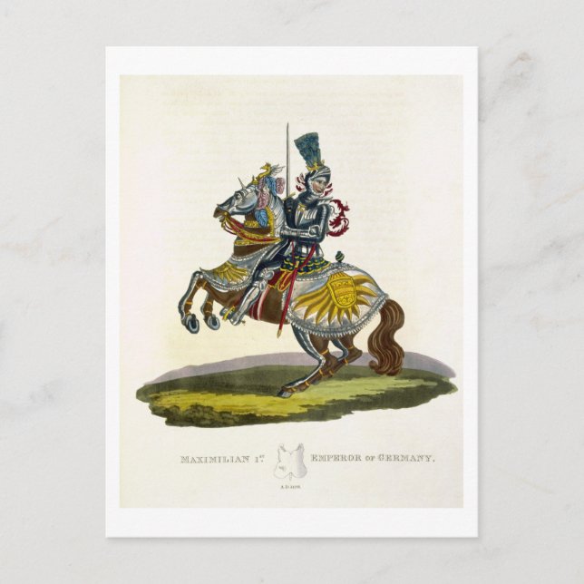 Postal Maximiliano I, Rey de Alemania y Emperador Romano  (Anverso)