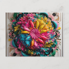 Postal Máximo Imprimible Resumen ecléctico colorido