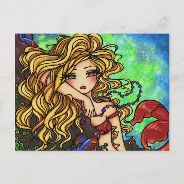 Postal "Maxine" Mermaid Beta Fantasy Art Postcard (Anverso)