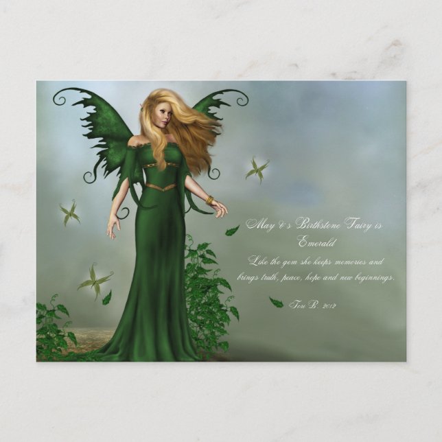 Postal May Birthstone Fairy (Anverso)
