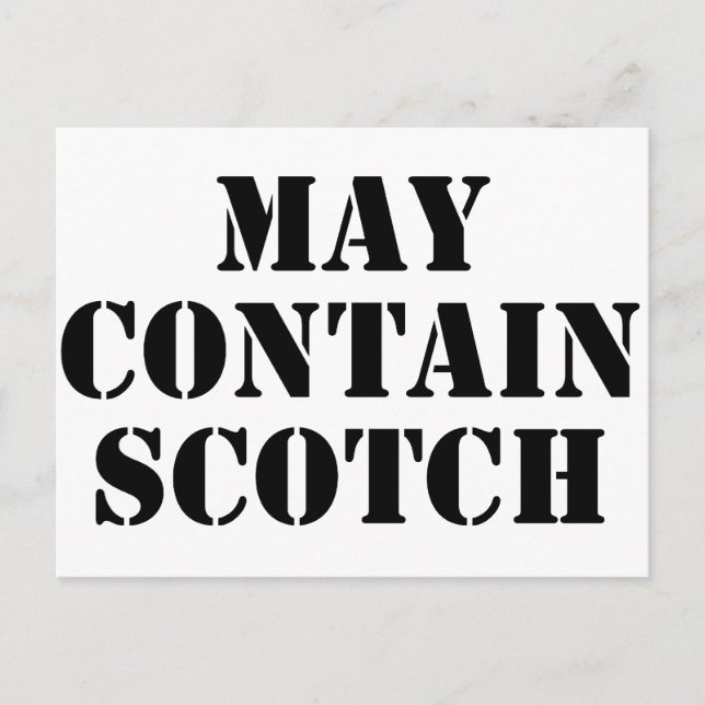 Postal May Contienen Scotch (Anverso)