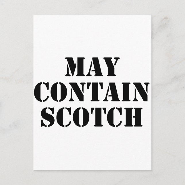 Postal May Contienen Scotch (Anverso)