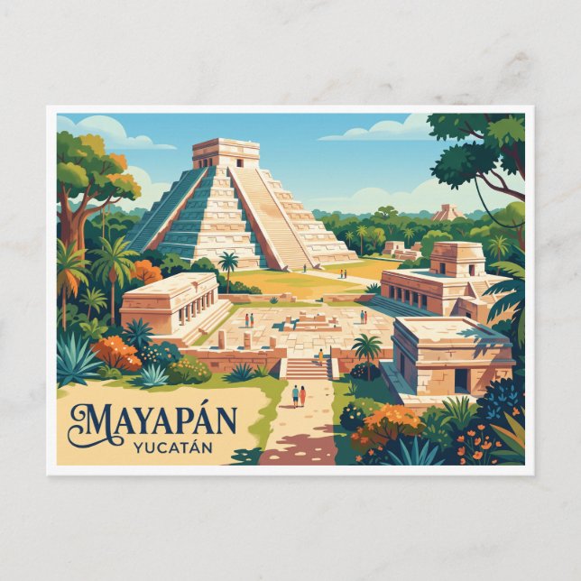 Postal Mayapán Tecoh México (Anverso)