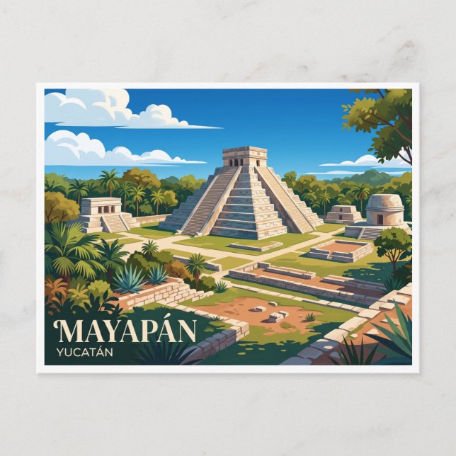 Postal Mayapán Tecoh México (Anverso)