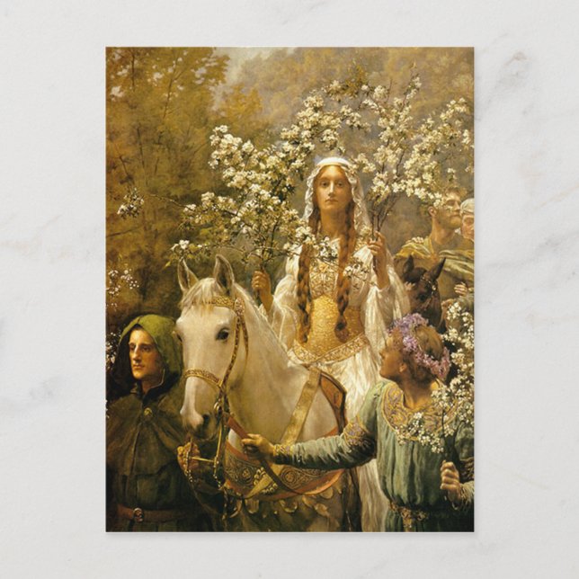 Postal Maying de la Reina Guinevere (Anverso)