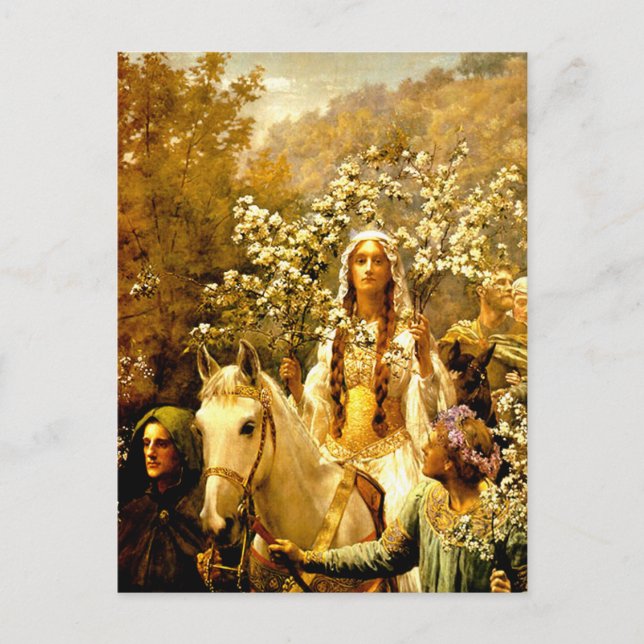 Postal Maying de la Reina Guinevere (Anverso)