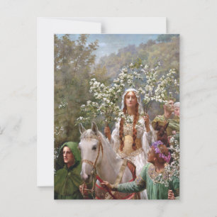Postal Maying de la Reina Guinevere c. 1900 por John Coll