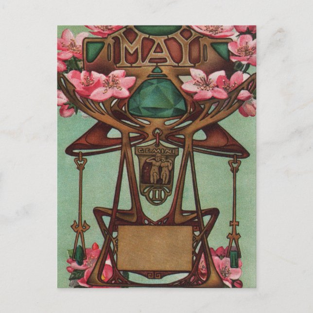 Postal Mayo - Géminis (Anverso)