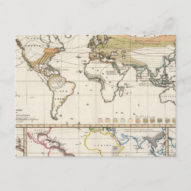 Postal mayor extensión de plantas cultivadas Distritos (Anverso)