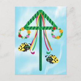 Postal Maypole Ladybug de verano medio