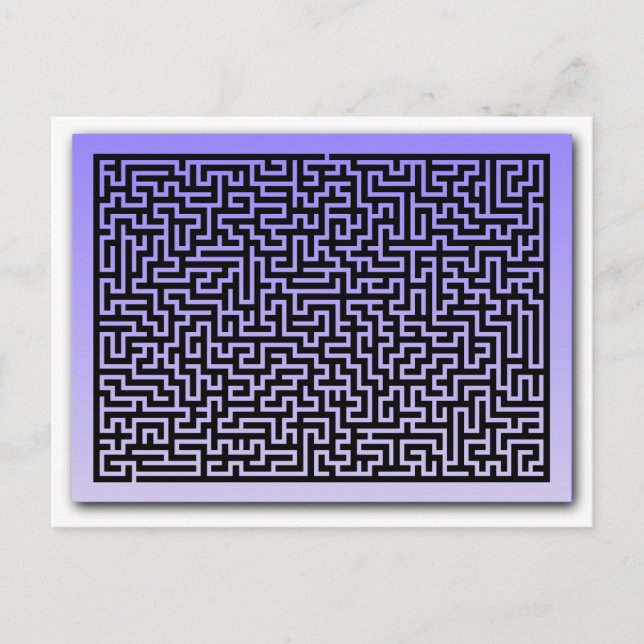 Postal Maze azul oscuro (Anverso)
