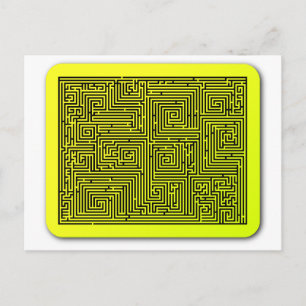 Postal Maze de Swirl Amarillo