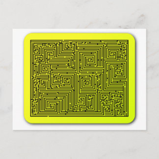 Postal Maze de Swirl Amarillo