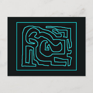 Postal Maze verde azulado por Mark Edward Westerfield