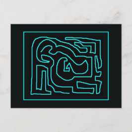Postal Maze verde azulado por Mark Edward Westerfield