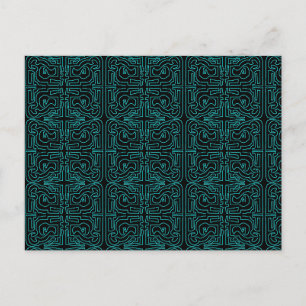 Postal Maze verde azulado por Mark Edward Westerfield