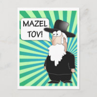 Postal Mazel Tov - Rabino judío
