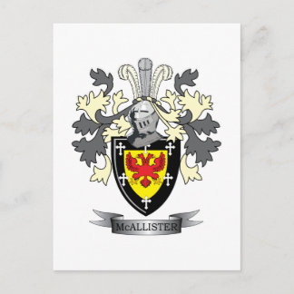 Postal McAllister Family Crest Coat of Arms