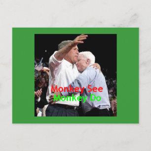 Postal McCain Bush Hug Postcard