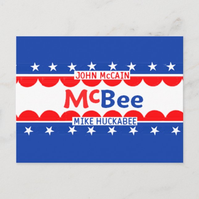 Postal McCain Huckabee McBEE (Anverso)