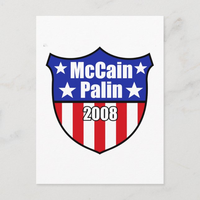 Postal McCain Palin Shield (Anverso)