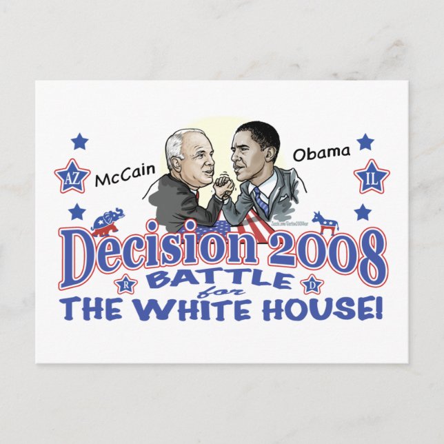 Postal McCain vs Obama 2008 (Anverso)