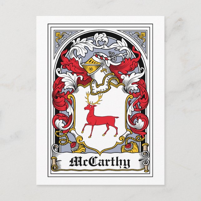 Postal McCarthy Family Crest (Anverso)