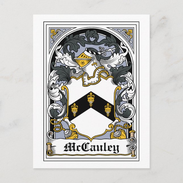 Postal McCauley Family Crest (Anverso)