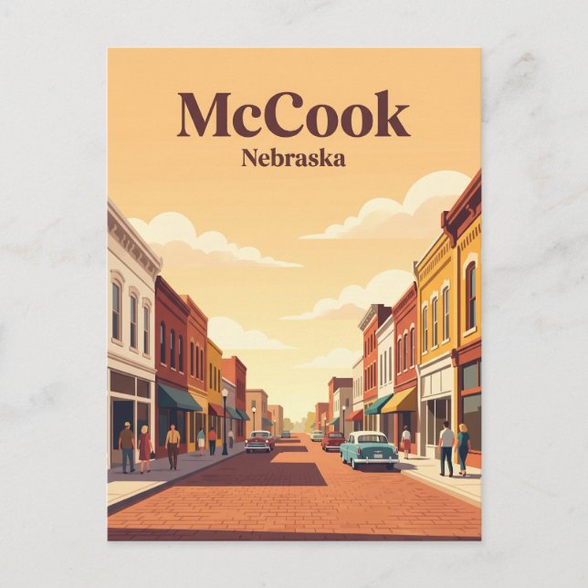 Postal McCook EE. UU. (Anverso)