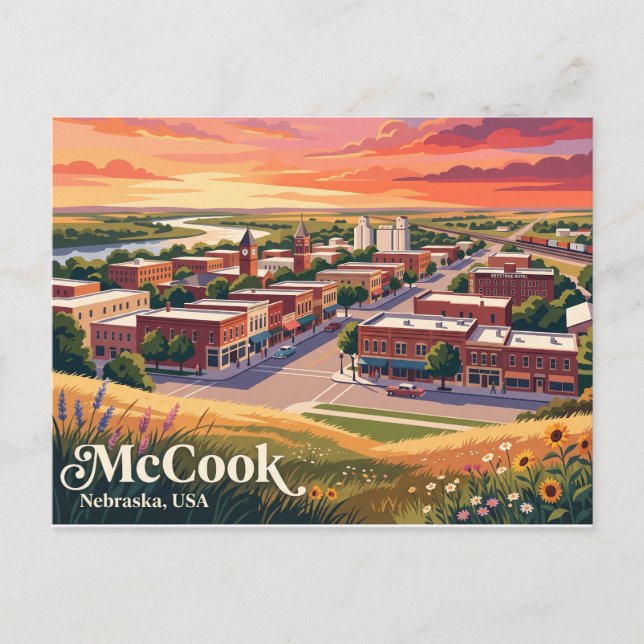 Postal McCook, Nebraska, EE. UU. (Anverso)