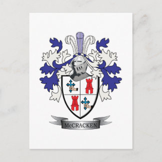 Postal McCracken Familia Crest Coat of Arms