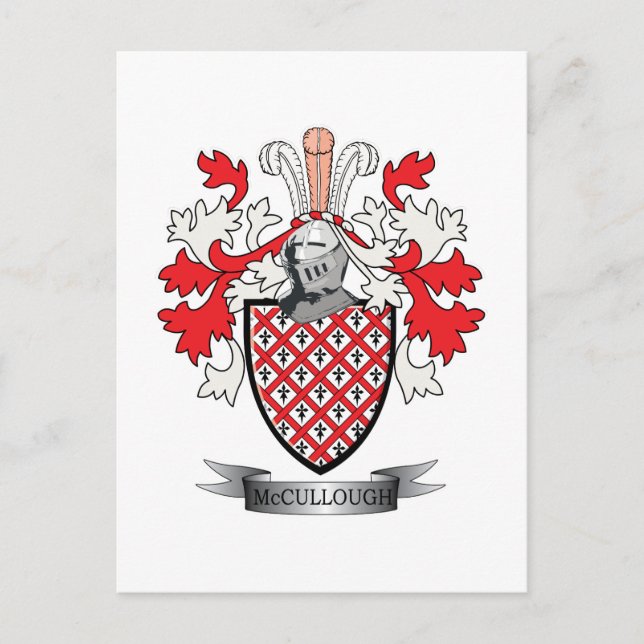 Postal McCullough Family Crest Coat of Arms (Anverso)