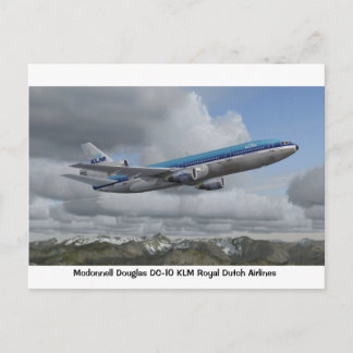 Postal McDonnell Douglas DC-10 de KLM Royal Dutch Airline