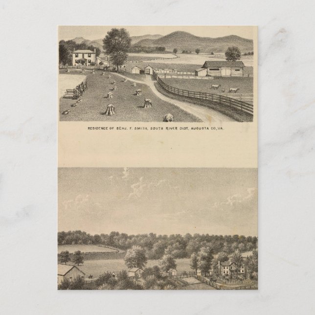 Postal McFarland, residencias Smith (Anverso)
