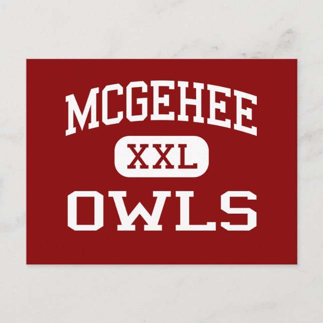 Postal McGehee - Owls - High School - McGehee Arkansas (Anverso)