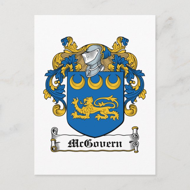 Postal McGovern Family Crest (Anverso)