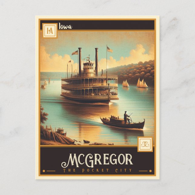 Postal McGregor, Iowa | Vintage (Anverso)