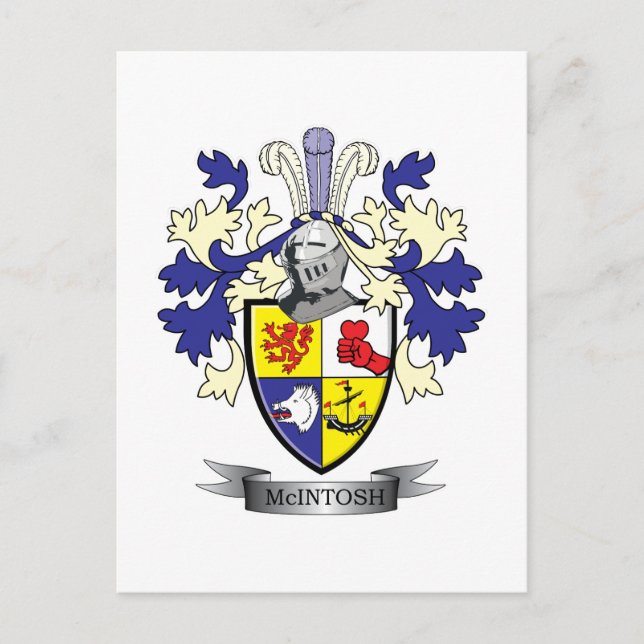 Postal McIntosh Familia Crest Coat of Arms (Anverso)