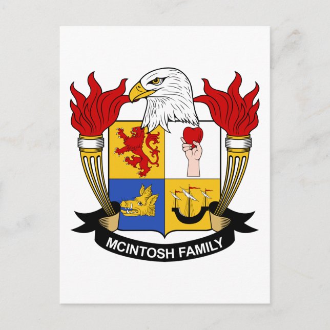 Postal McIntosh Family Crest (Anverso)