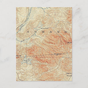 Postal McKenzie y Moose Ponds, detalles de la montaña McK