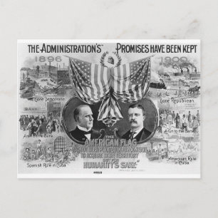 Postal Mckinley-Teddy Roosevelt 1900