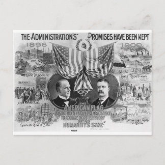 Postal Mckinley-Teddy Roosevelt 1900
