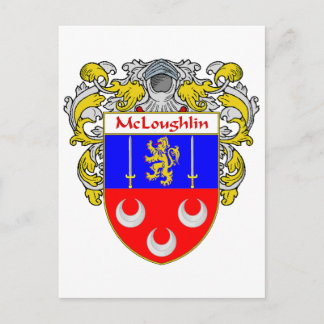 Postal McLoughlin Coat of Arms (Mantled)