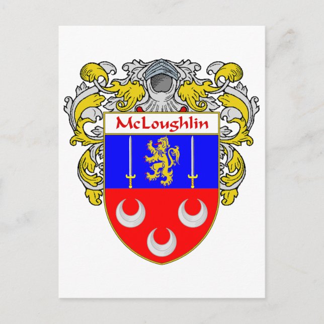 Postal McLoughlin Coat of Arms (Mantled) (Anverso)