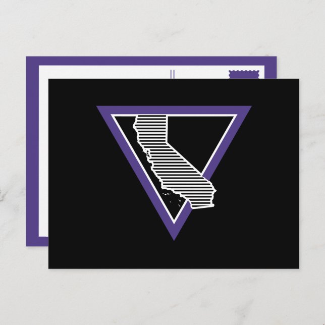 Postal mcm california triángulo rayado (Anverso / Reverso)