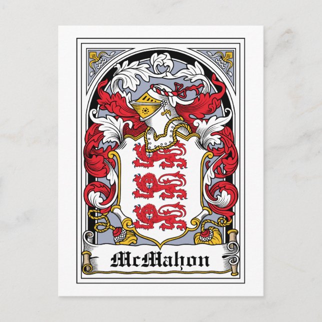 Postal McMahon Family Crest (Anverso)