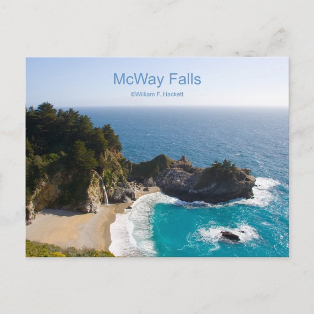 Postal McWay Falls Big Sur California Products (Anverso)