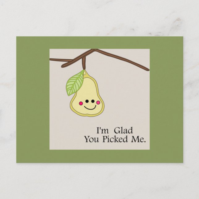 Postal Me alegra que me hayas cogido (Anverso)