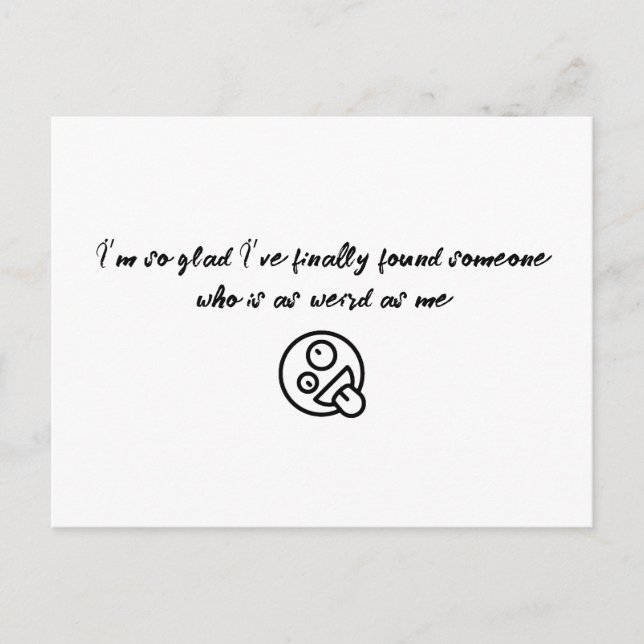 Postal Me alegra tanto que finalmente encontré a alguien  (Anverso)