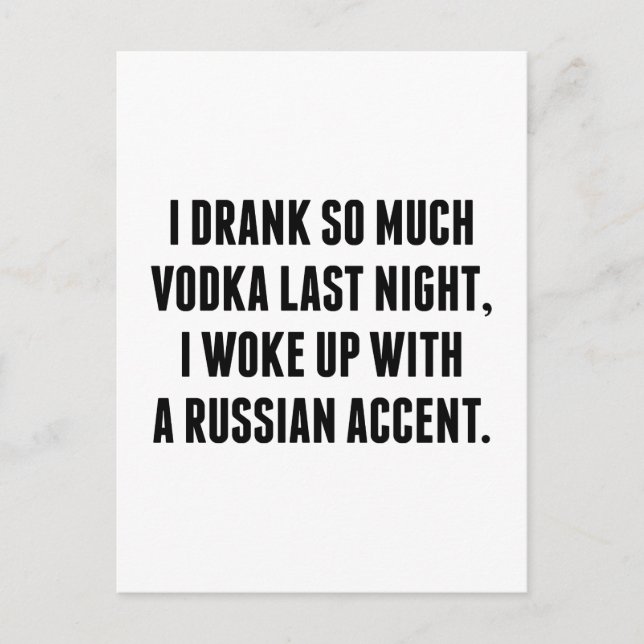 Postal Me Bajé Tanto Vodka Anoche (Anverso)